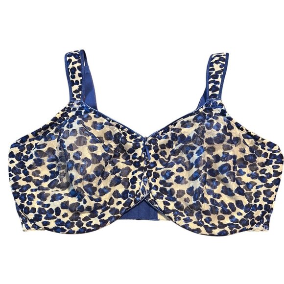 Wacoal Bra Awareness 40DDD Blue & White Full Coverage Underwire Style - Picture 2 of 5